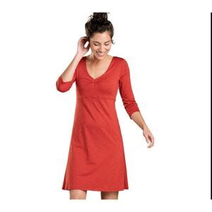 NWT Toad & Co Rosalinda Organic Cotton Dress in Ketchup Jersey Stretch Size M